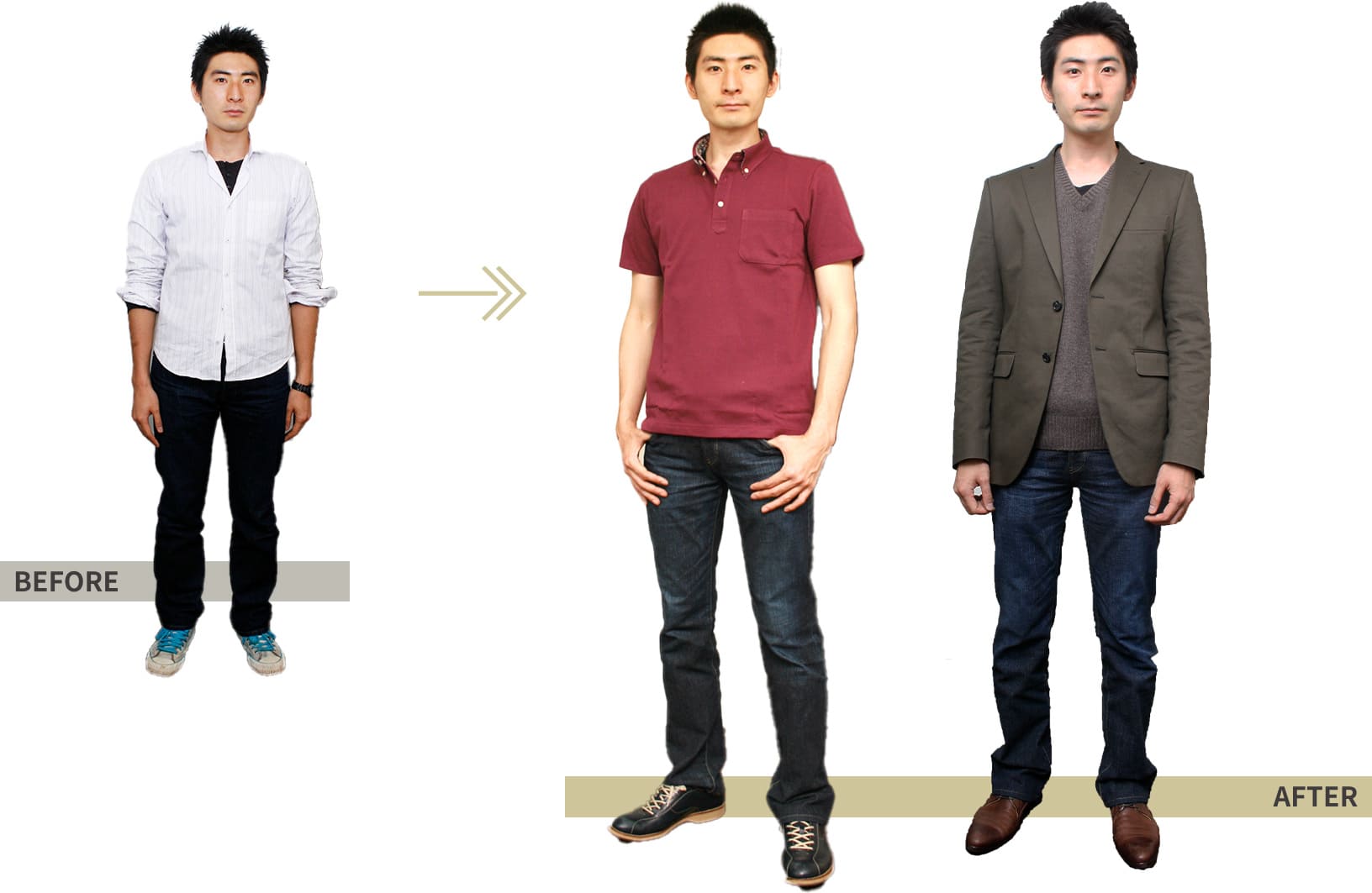 BEFORE→AFTER