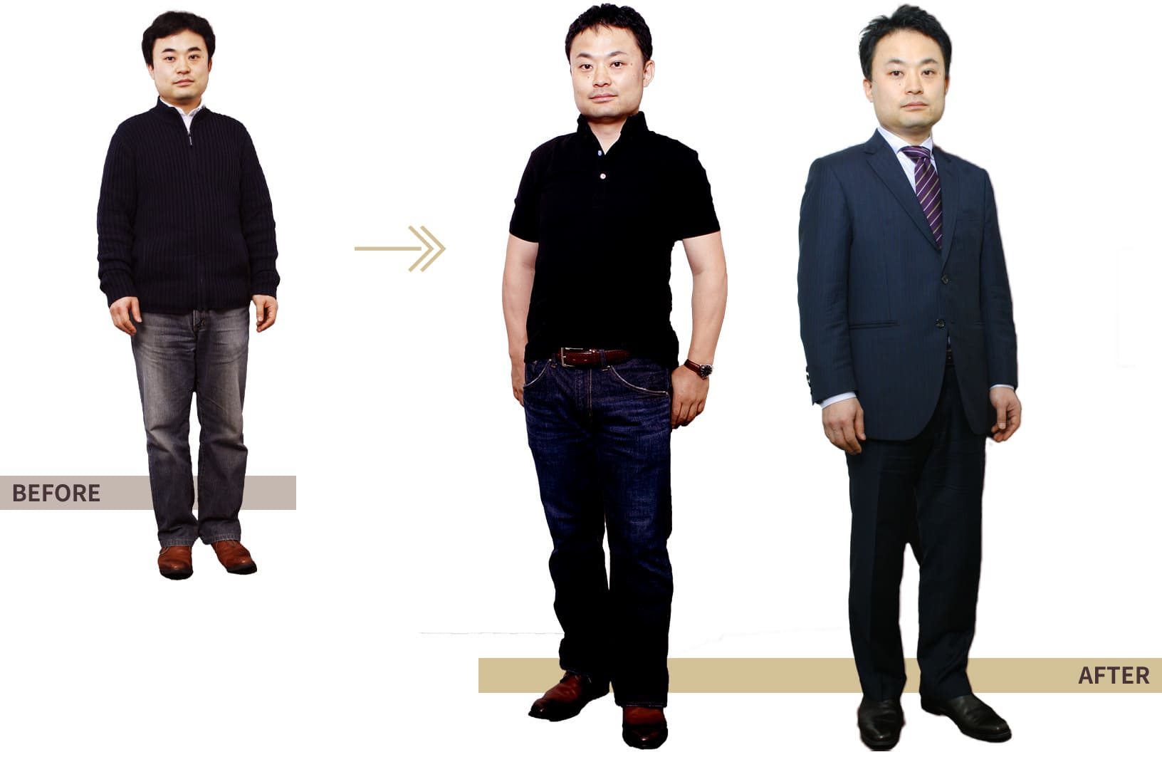 BEFORE→AFTER