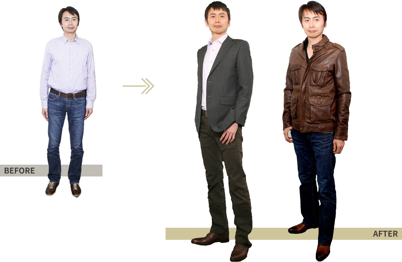 BEFORE→AFTER