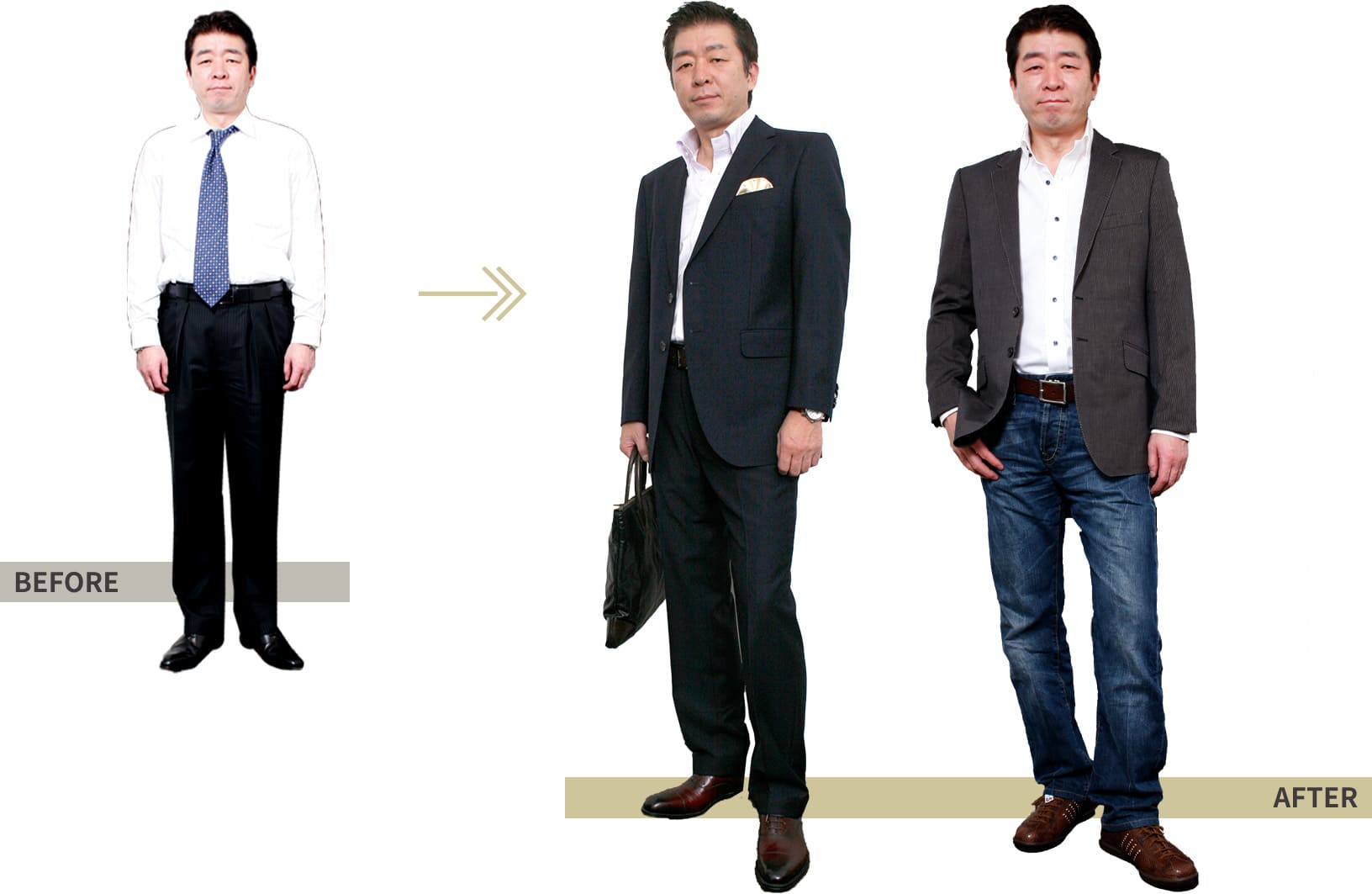 BEFORE→AFTER