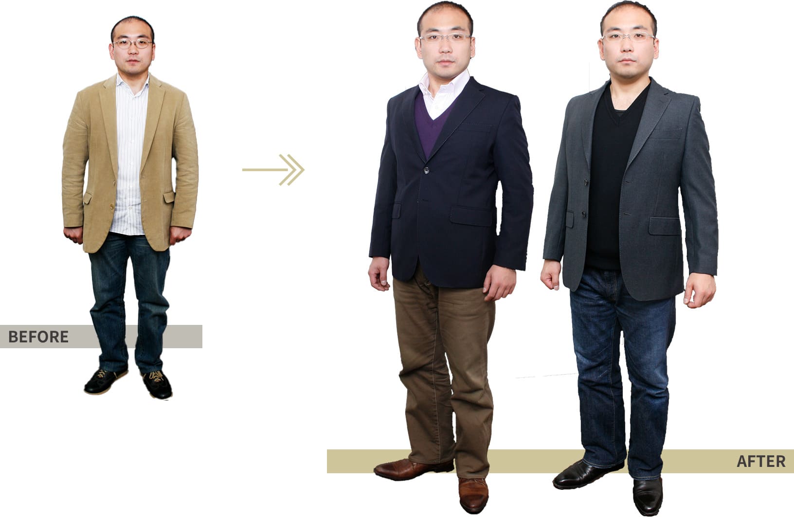 BEFORE→AFTER