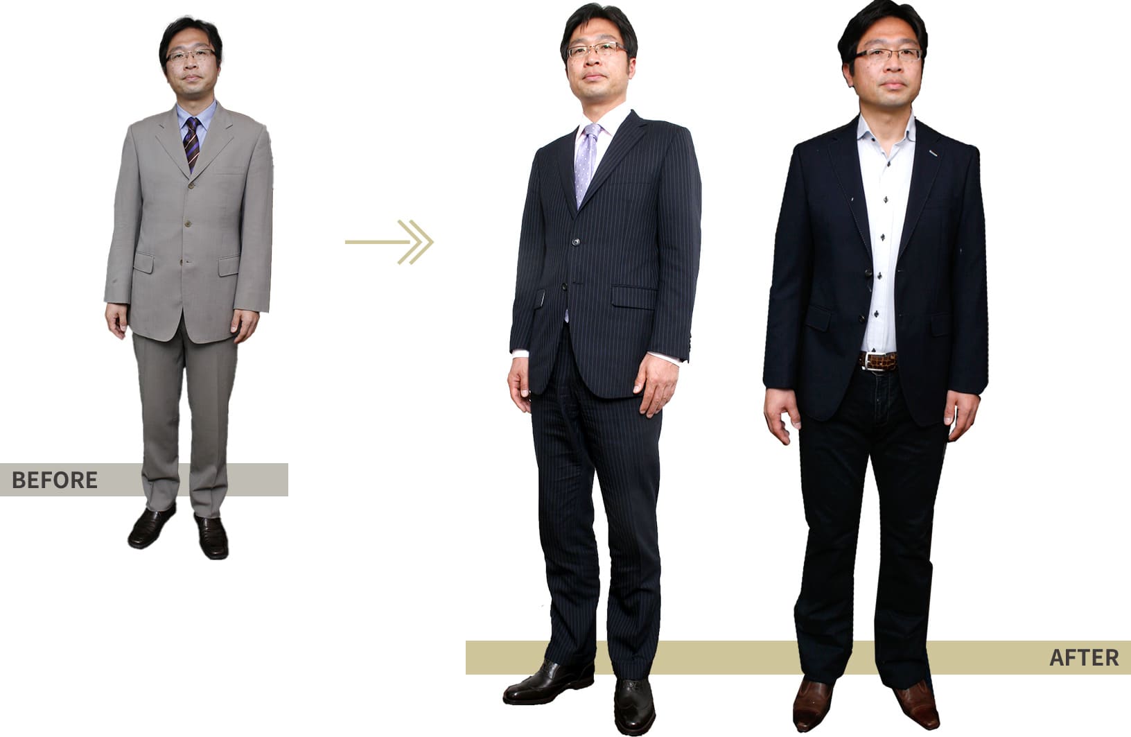 BEFORE→AFTER