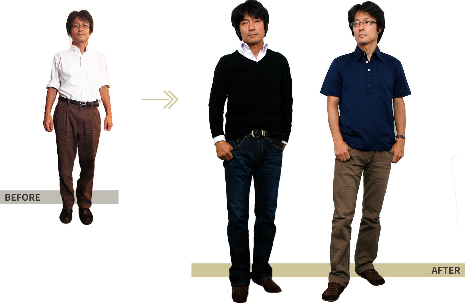 BEFORE→AFTER