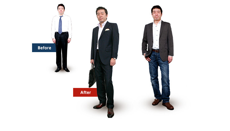 コーディネート事例 50代 経営者 パーソナルスタイリストによるメンズファッションコーディネート ライフブランディング