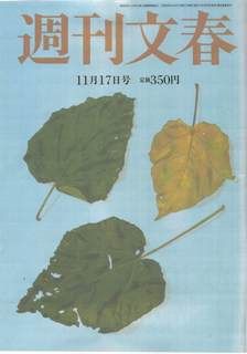 本日発売の週刊文春にコメントが掲載されています！
